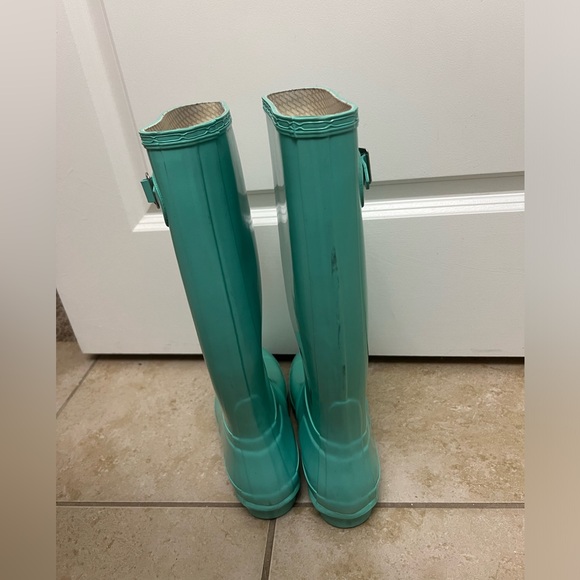 Hunter rain boots RARE Tiffany blue size EU 38 - Picture 3 of 4